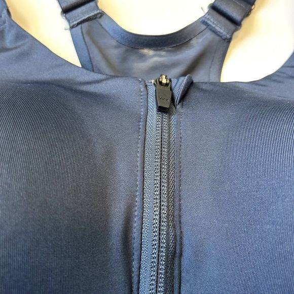 Calia By Carrie Underwood Go All Out Zip Front Sports Bra Size 36D Ardosia Slate - Picture 11 of 15
